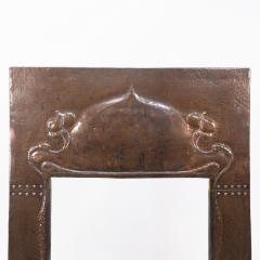 Arts Crafts Copper Fire Insert with Hand Crafted Stylized Floral Decoration - 4189391