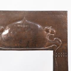 Arts Crafts Copper Fire Insert with Hand Crafted Stylized Floral Decoration - 4189392