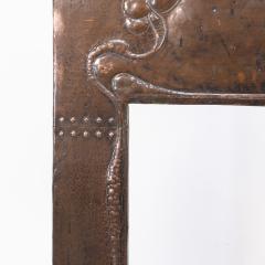 Arts Crafts Copper Fire Insert with Hand Crafted Stylized Floral Decoration - 4189393