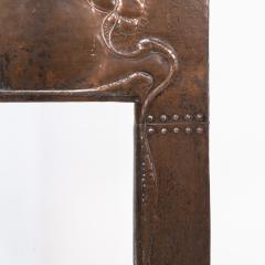 Arts Crafts Copper Fire Insert with Hand Crafted Stylized Floral Decoration - 4189394