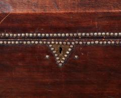 Arts Crafts Copper Studded Leather Trunk - 2606025