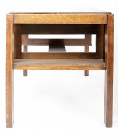 Arts Crafts Oak Desk with Drawer - 1332411