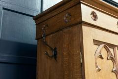 Arts Crafts Oak Vestry Cupboard - 1962749