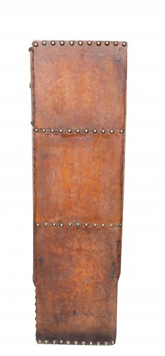 Arts and Crafts Leather and Brass Stud Umbrella Stand - 4322873
