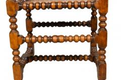 Arts and Crafts Walnut Turned Wood Bench - 4145588