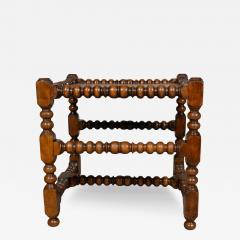 Arts and Crafts Walnut Turned Wood Bench - 4218970