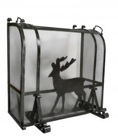 Arts and Crafts Wrought Iron Fireplace Screen - 4129426