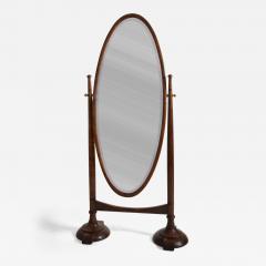 Arts and Crafts wooden psyche mirror 1900s  - 4702061
