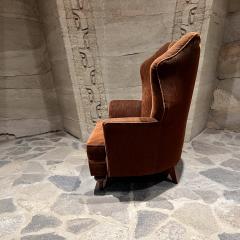 Arturo Pani 1940s Arturo Pani Sophisticated Wingback Lounge Chair Mexico City - 3683439