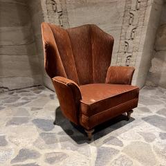 Arturo Pani 1940s Arturo Pani Sophisticated Wingback Lounge Chair Mexico City - 3683442