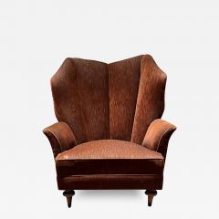 Arturo Pani 1940s Arturo Pani Sophisticated Wingback Lounge Chair Mexico City - 3684928