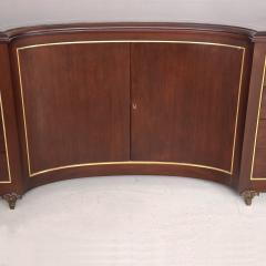 Arturo Pani 1950s Curved Credenza Dresser Modernist Arturo Pani in Mahogany Bronze - 2014916