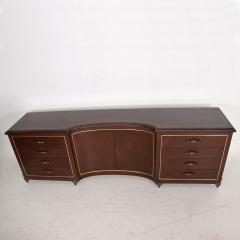 Arturo Pani 1950s Curved Credenza Dresser Modernist Arturo Pani in Mahogany Bronze - 2014919