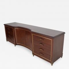 Arturo Pani 1950s Curved Credenza Dresser Modernist Arturo Pani in Mahogany Bronze - 2015525