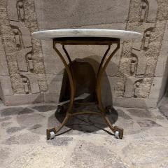 Arturo Pani 1960s Arturo Pani Side Table Gilded Iron Marble Mexico City - 3460031