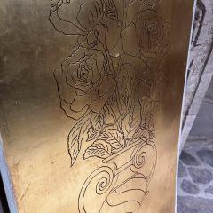 Arturo Pani 1960s Double Sided Wood Door Panel in Gold Leaf Mexico - 3308964