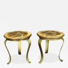 Arturo Pani ARTURO PANI FOR MULLER BROTHERS ONYX AND BRASS THREE LEGGED TABLES - 4281434