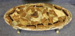 Arturo Pani ARTURO PANI MULLER BROTHERS ONYX AND BRASS LEG COFFEE TABLE - 4279379