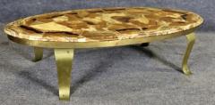 Arturo Pani ARTURO PANI MULLER BROTHERS ONYX AND BRASS LEG COFFEE TABLE - 4279381