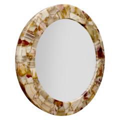 Arturo Pani Arturo Pani Exceptional Studio Made Mirror with Onyx Frame 1960s signed  - 746614