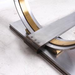 Arturo Pani Dramatic Dining Table Mixed Metal Steel Bronze by Arturo Pani Mexico 1960s - 1701597