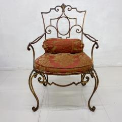 Arturo Pani Regency Chair Italian Gilt over Iron Hand Forged Flair Arturo Pani 1950s - 2286758