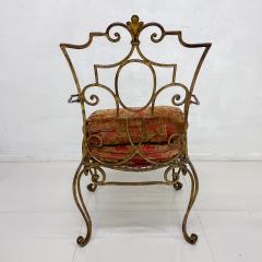 Arturo Pani Regency Chair Italian Gilt over Iron Hand Forged Flair Arturo Pani 1950s - 2286763