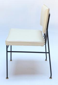 Arturo Pani Set of Metal Dining Chairs by Arturo Pani with Brass Details - 267535