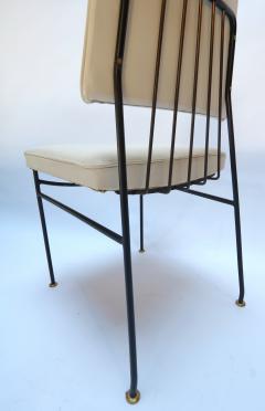 Arturo Pani Set of Metal Dining Chairs by Arturo Pani with Brass Details - 267539