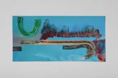 Artwork by E Hennekens Organic painting on steel panel Abstract Art 1970s - 3396094