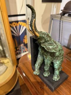 Ary Jean Leon Bitter Art Deco Elephant Bookends in the Style of Ary Bitter France circa 1930 - 4461503