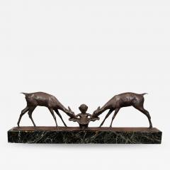 Ary Jean Leon Bitter Two Deer and Faun Bronze Group by Ary Bitter - 1533751