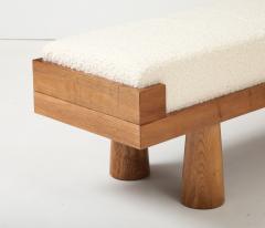 Ash Ivory Boucl Bench by Milanese Artisan Studio Italy 2025 - 4442509
