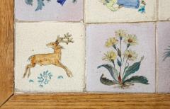 Ash and Painted Tile Table France c 1960 - 3242663