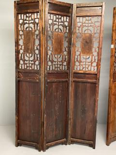 Asian 19th Century Folding Screen Room Divider Rosewood Teak Six Panel - 3446553