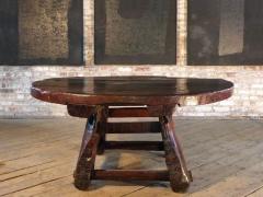 Asian 19th century Rustic Low Round Table - 676920