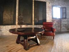 Asian 19th century Rustic Low Round Table - 676927