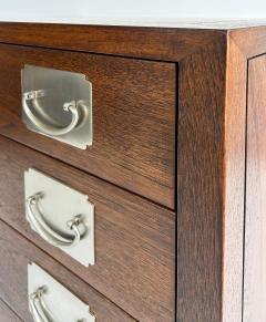 Asian 4 Drawer Chest of Drawers Night Stands Nickel Plated Hardware Pair - 4330475