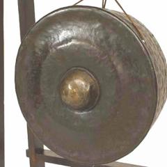 Asian Bronze Gong With Stand - 4520240