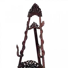 Asian Burmese Carved Snake Easel - 4171214