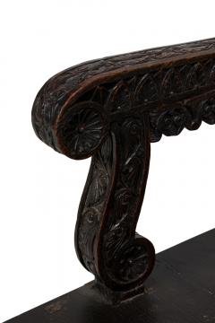 Asian Burmese Ebonized Arm Chair - 4650008