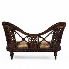Asian Burmese Rosewood Settee - 1418102