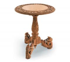 Asian Burmese Stripped Teak Base Table - 4700411