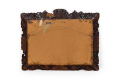 Asian Burmese Style Teak Filigree Wall Mirror - 4658569