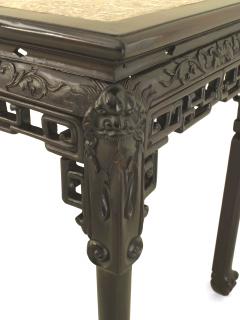 Asian Chinese Rosewood Center Table with Marble Top - 1424242