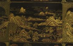 Asian Chinese Style Lacquered Chinoiserie Celadon and Giltwood Coffee Table - 2799202