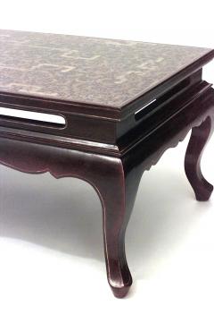 Asian Chinese Style Maroon Lacquered Coffee Table - 2799219