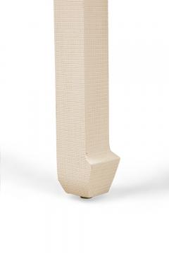 Asian Contemporary Ming Dynasty Style Beige Raffia Wrapped Coffee Table - 4656334
