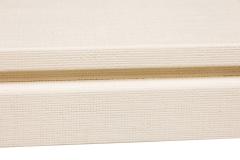 Asian Contemporary Ming Dynasty Style Beige Raffia Wrapped Coffee Table - 4656336