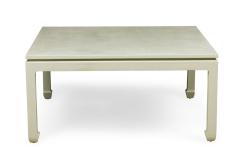 Asian Contemporary Ming Dynasty Style Sage Colored Raffia Wrapped Coffee Table - 4652941